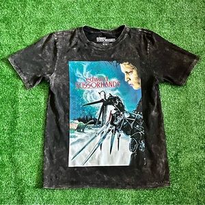 Edward Scissorhands I Am Not Complete Dual Sided Movie Poster Acid Wash Shirt XS